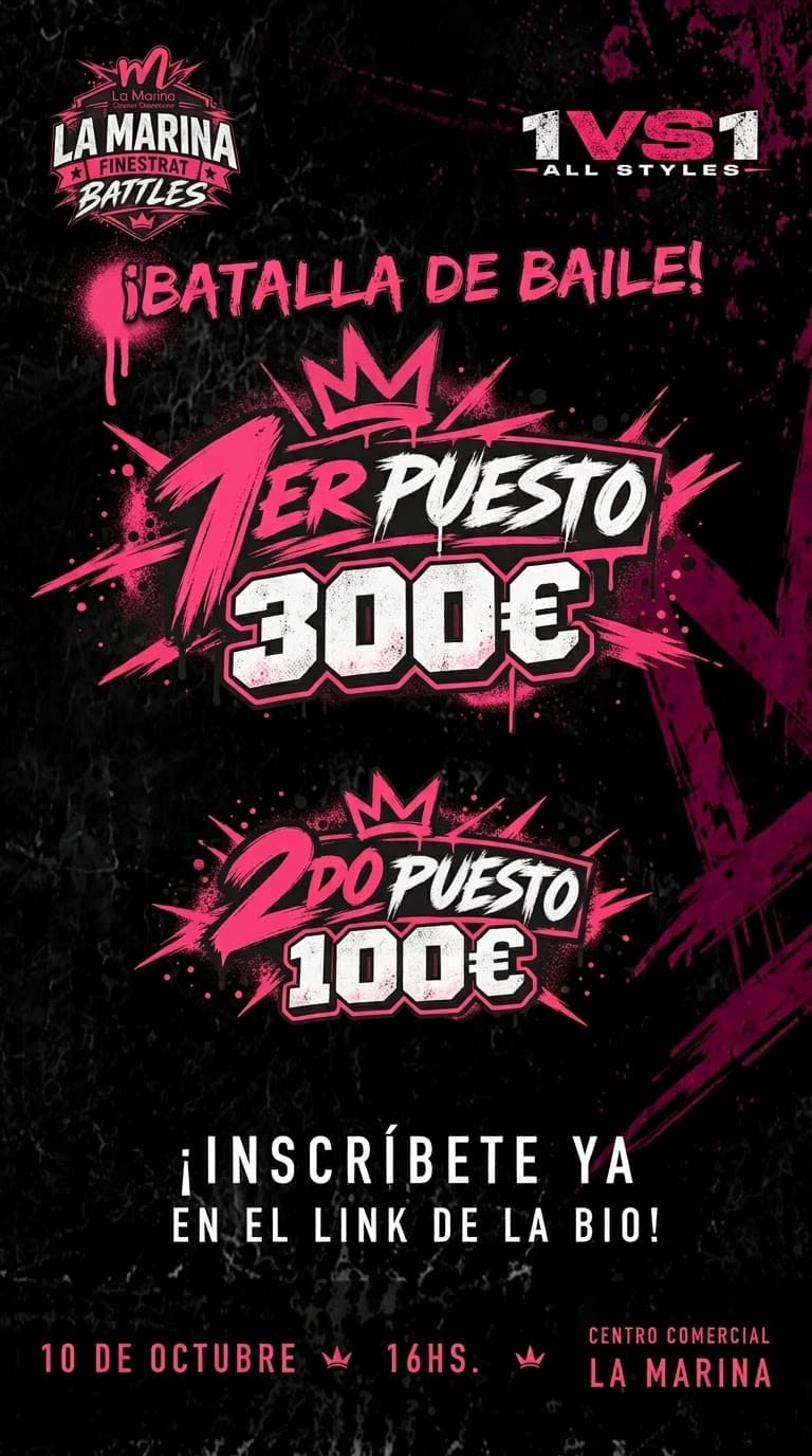 La Marina Battles: Batalla de Baile 1VS1 All Styles en Finestrat